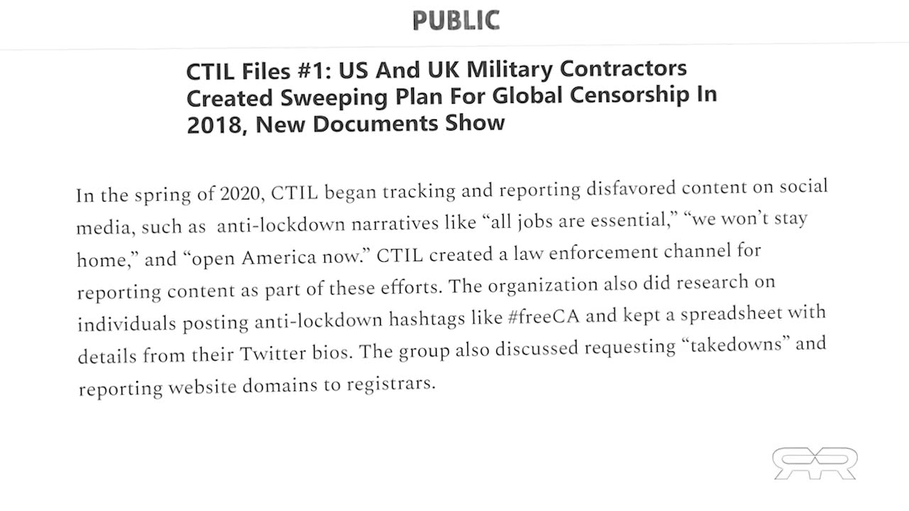 Sweeping Plan for Global Censorship Exposed