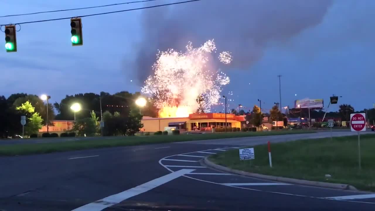 Fireworks Store Catches Fire on the 4th of July