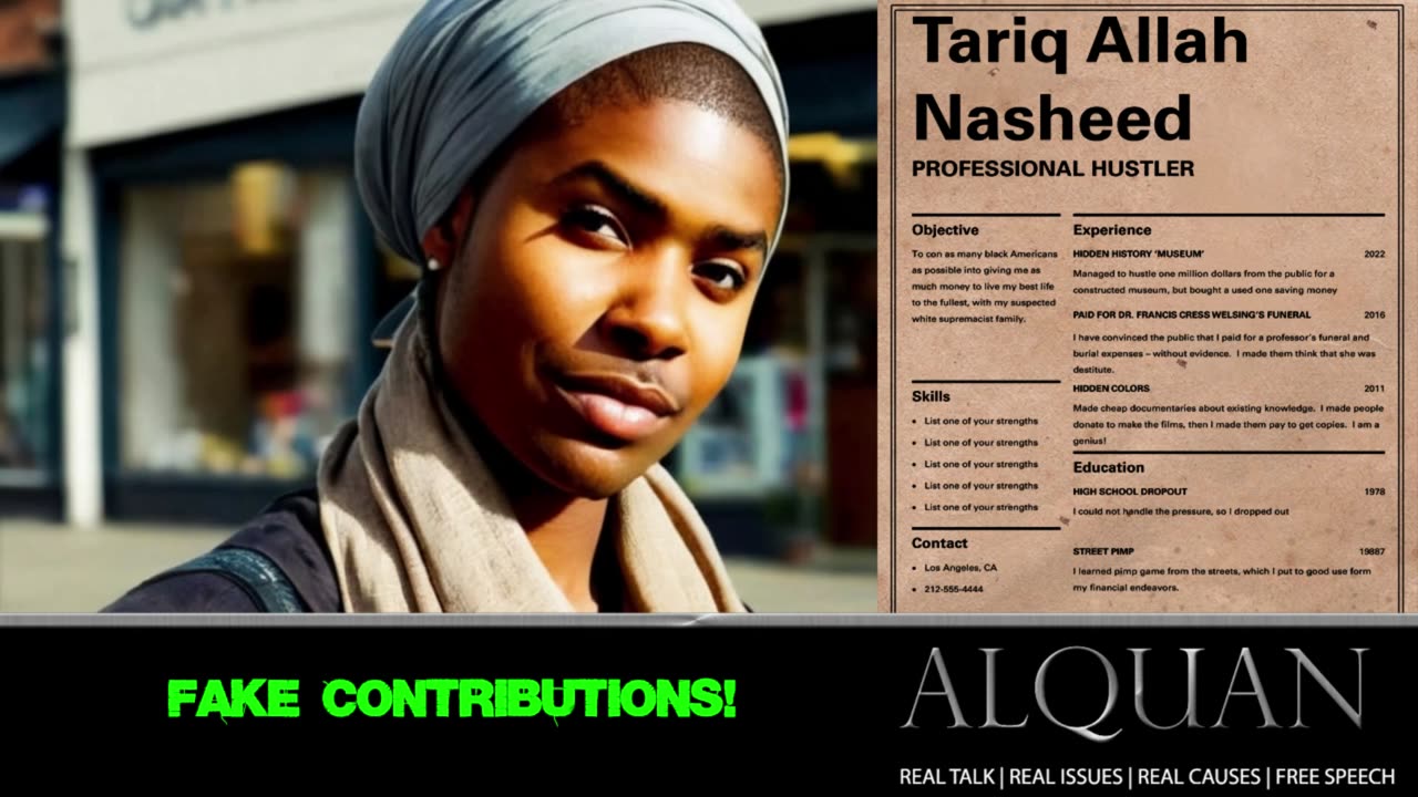 Tariq Nasheed's Resume - let's check it!