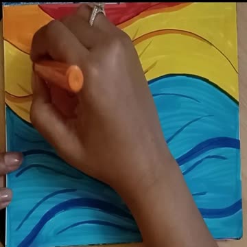 How to Draw Sunset | How to Draw Sunset Scenery | How to Draw Simple Scenery for Beginners