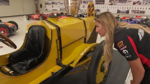 Tony Stewart Racing's Leah Pruett and Matt Hagan tour IMS