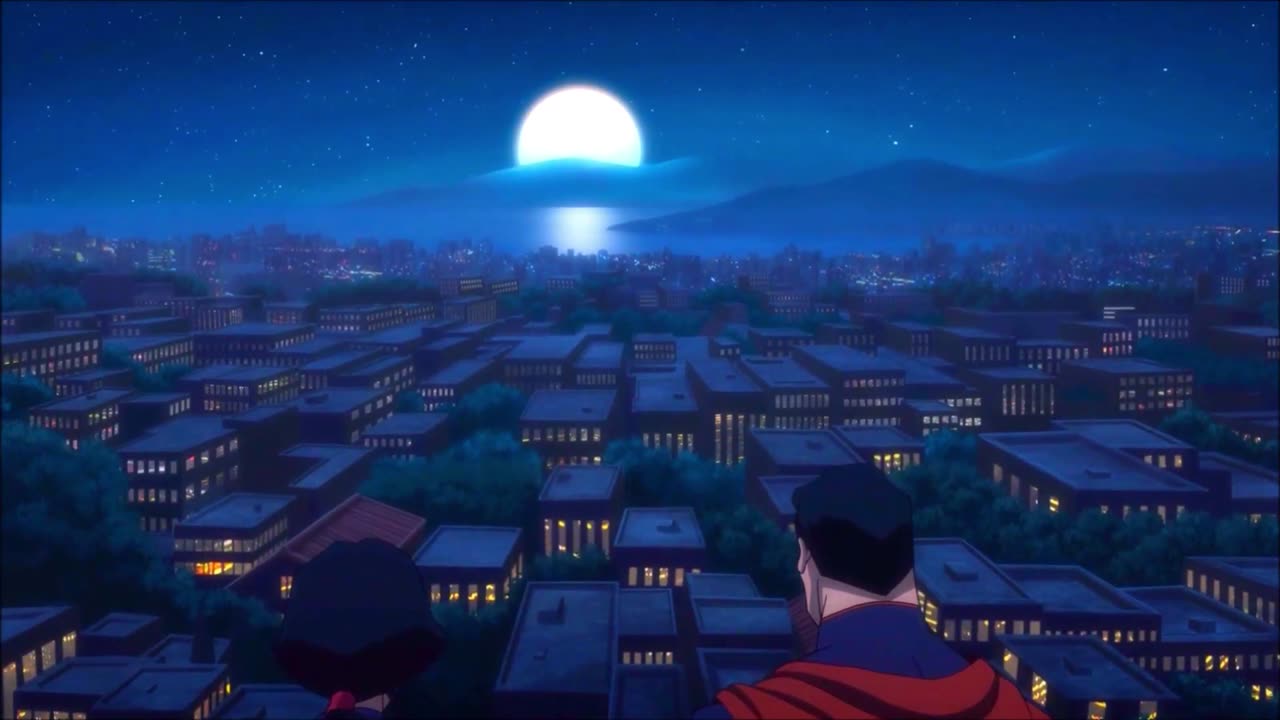 Wonder Woman and Superman Romantic Kiss Scene Justice League Throne of Atlantis