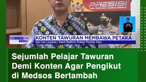 Sejumlah Pelajar Tawuran Demi Konten Agar Pengikutdi Medsos Bertambah