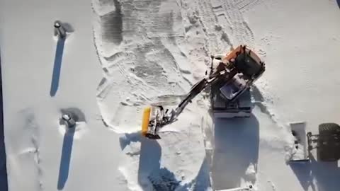 Powerful snow sweeper is bound to remove snow