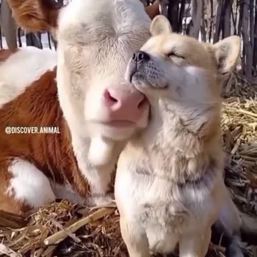 Cow and dog