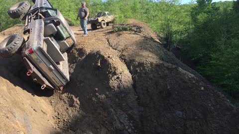 K5 Blazer up the ditch and on it's side