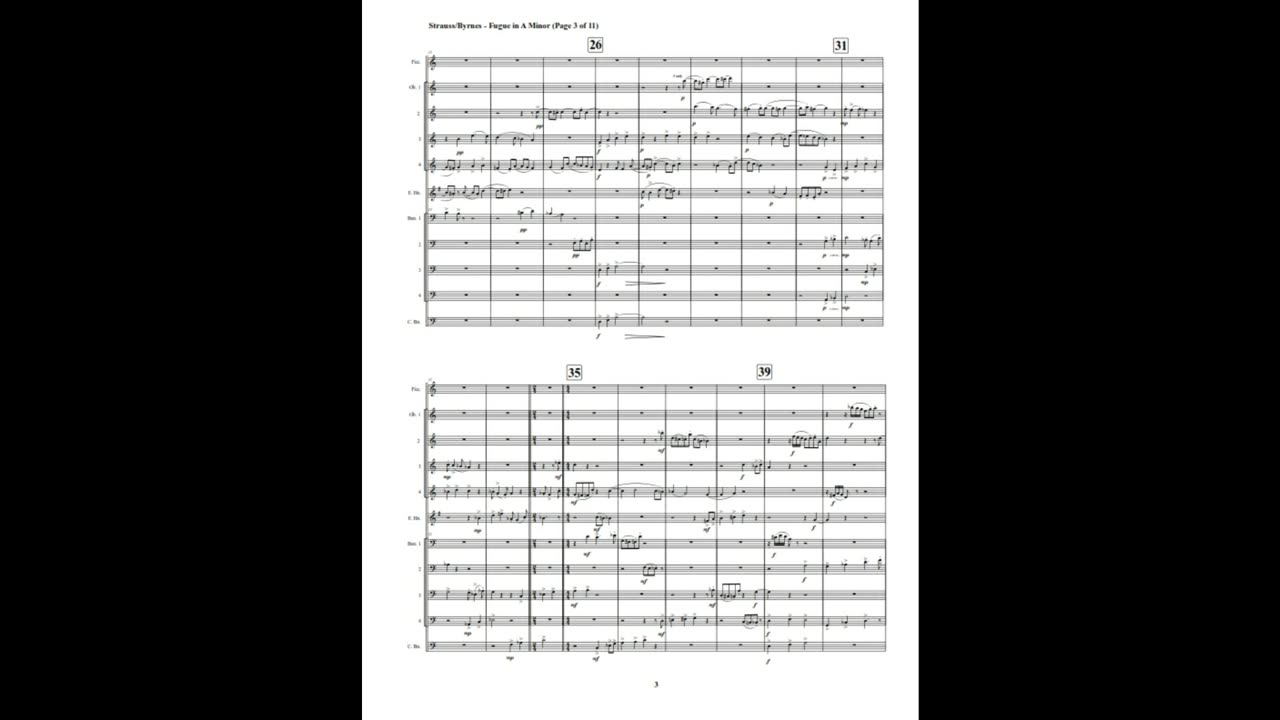 Richard Strauss – Fugue in A Minor (Double Reed Choir + Piccolo)