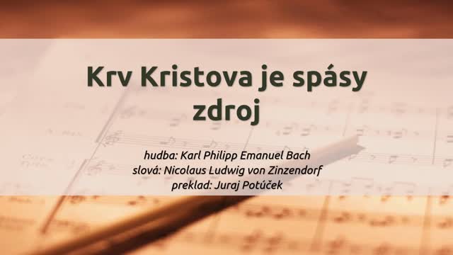 Krv Kristova je spásy zdroj