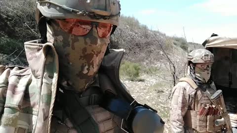 Russian instructors of the Islamist PMC Malhama Tactical on the Kbeina front