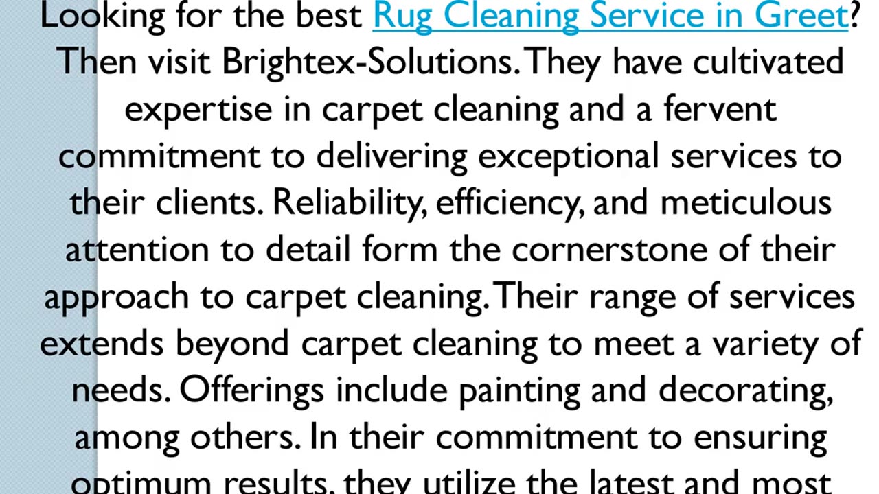 Best Rug Cleaning Service in Greet