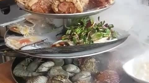 3-tier meat seafood