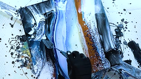 Acrylic Pour Landscape Fluid Art
