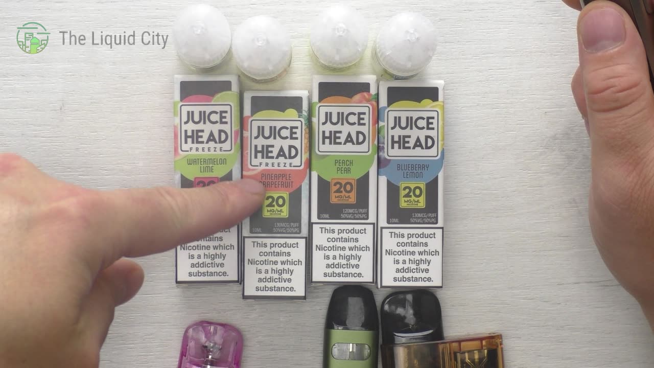 Juice Head nikotin só ízteszt