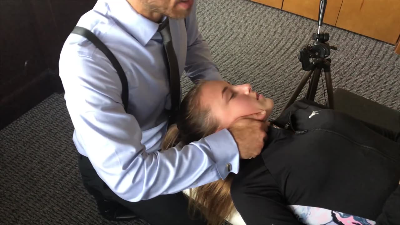 Self Cracking Teen Gets First Chiropractic Adjustment. ASMR Chill Visit.