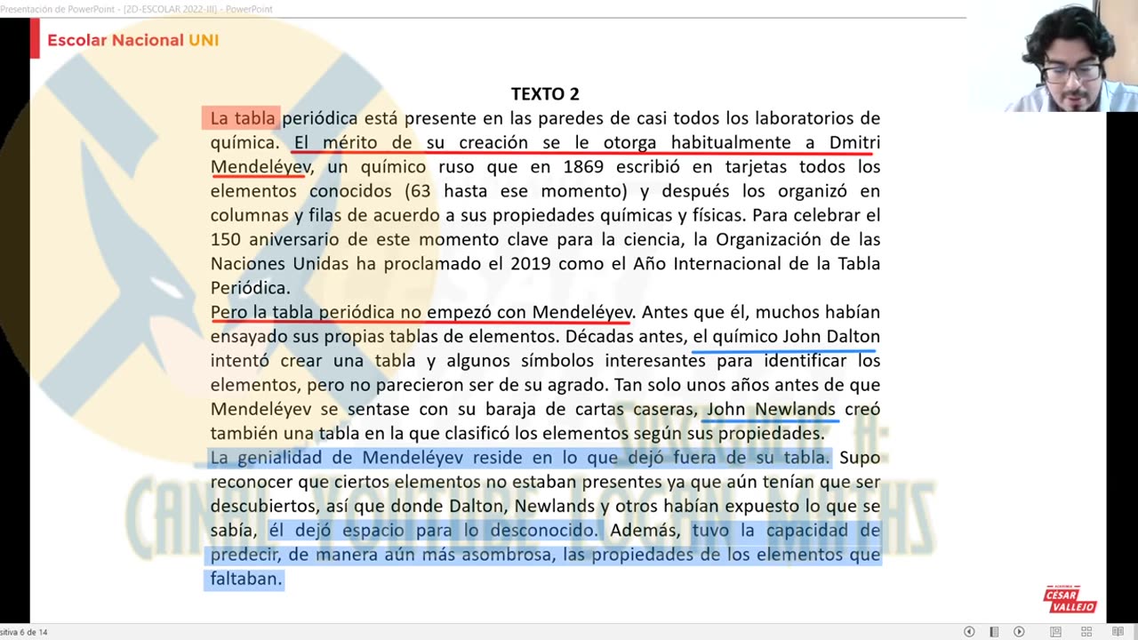 ESCOLAR NACIONAL UNI | Semana 07 | Reforzamiento | Habilidad Verbal | Álgebra