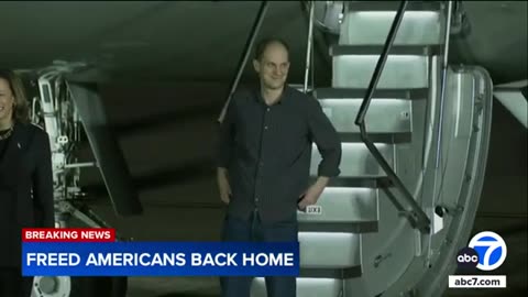 Evan Gershkovich, Paul Whelan greeted by President Biden, VP Harris after landing on US soil