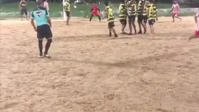 Magical Free kick in football