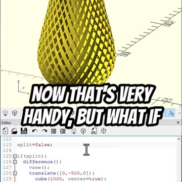 OpenScad Using the preview variables for sectional analysis