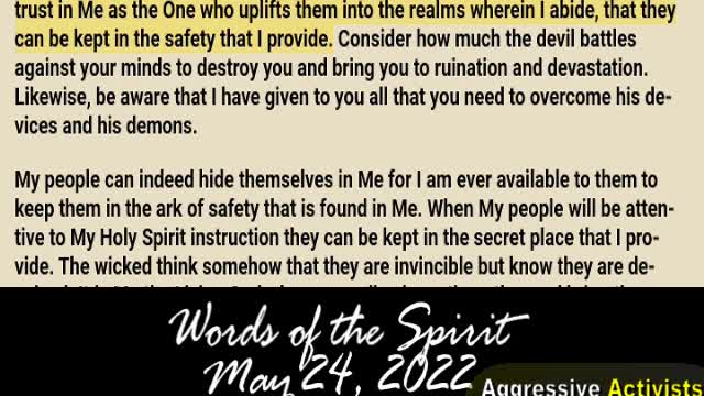 Words of the Spirit. May 24 2022