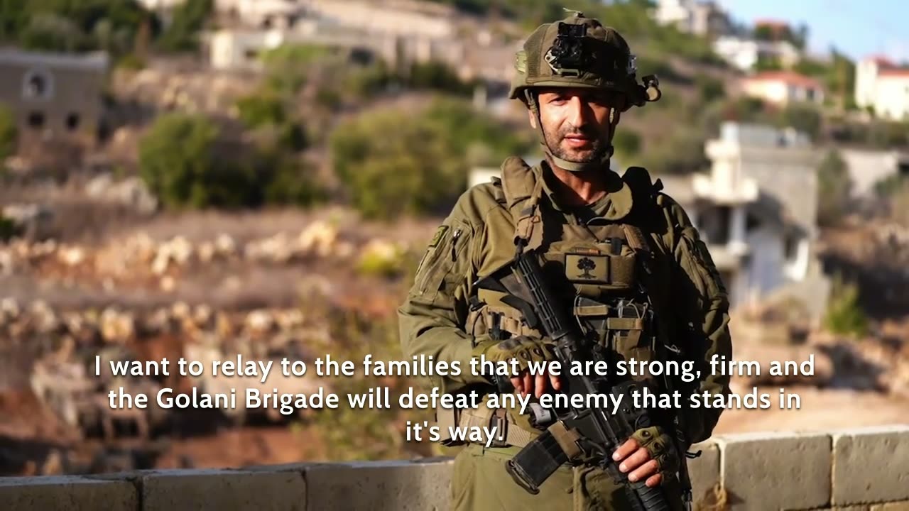 Attached is a video announcement of the Commanding Officer of the Golani