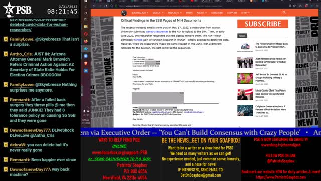 2022-03-31 07:00 EDT - Patriots Soapbox AM: with LadyRWB , MykelJaye & DD