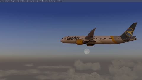 Hamburg EDDH - Madeira LPMA Inflight Sunrise