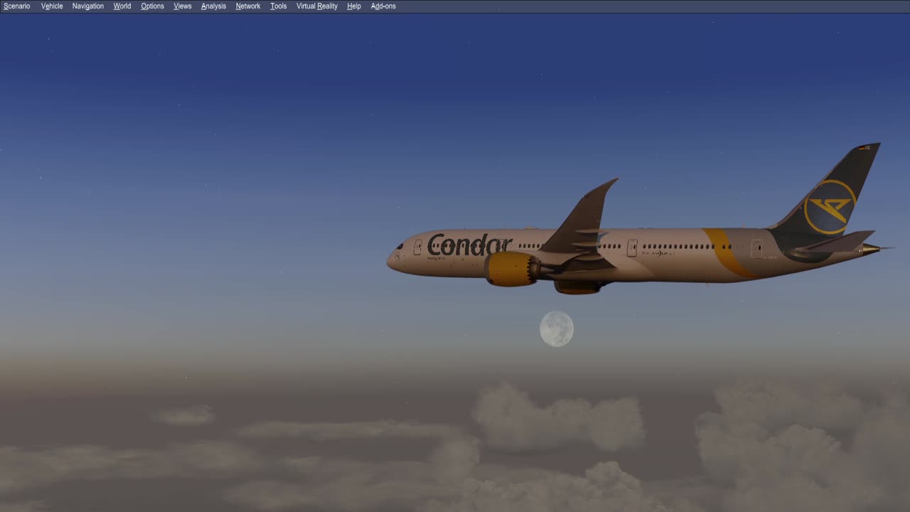 Hamburg EDDH - Madeira LPMA Inflight Sunrise