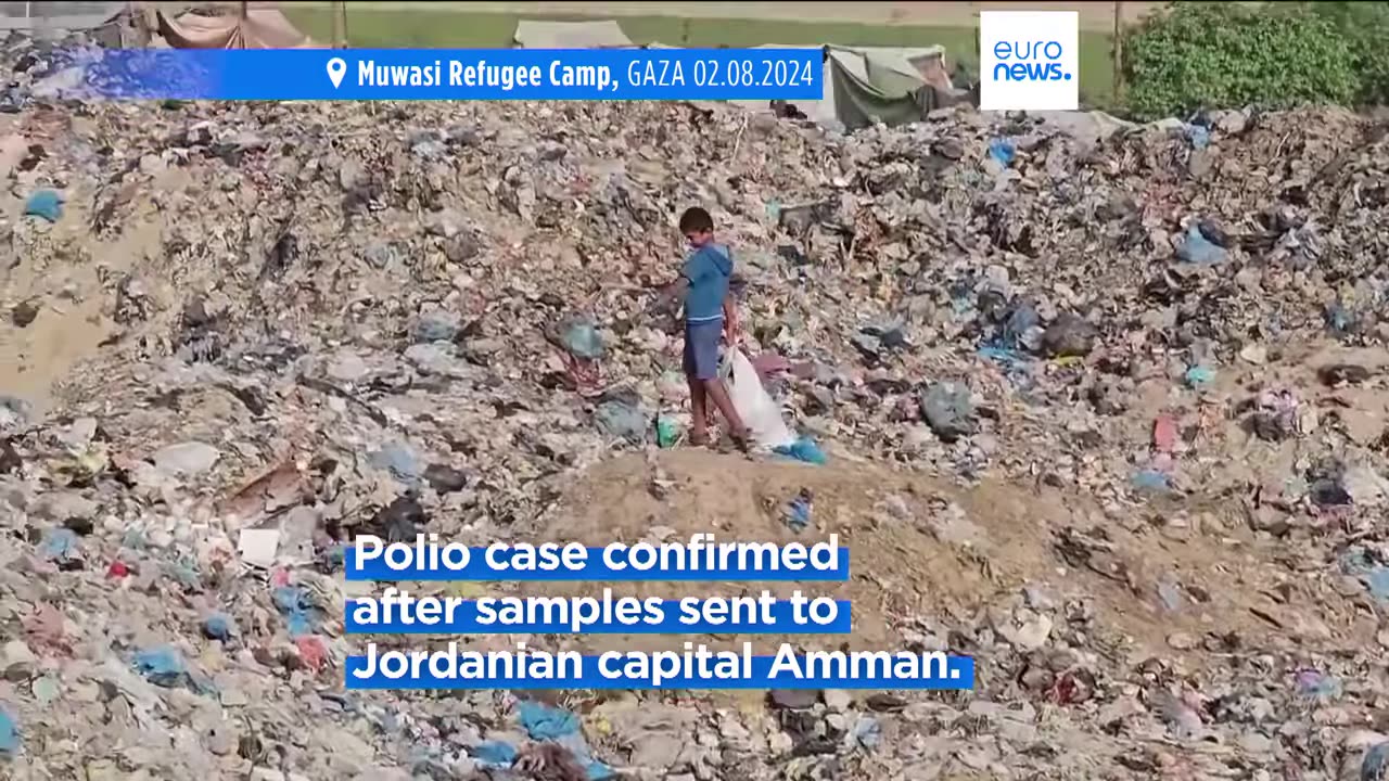 Officials report case of polio in Gaza as UN appeals for ceasefire to roll out vaccines