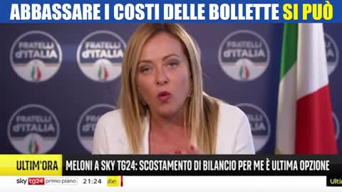 Giorgia Meloni Abbassare i costi delle bollette