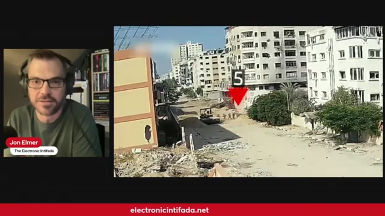 Palestinian fighters use captured Israeli anti-tank mines against armored bulldozers, with Jon Elmer