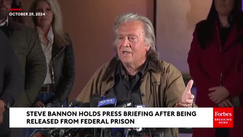 Steve Bannon Holds Press Briefing After Release From Prison! - 10/29/2024