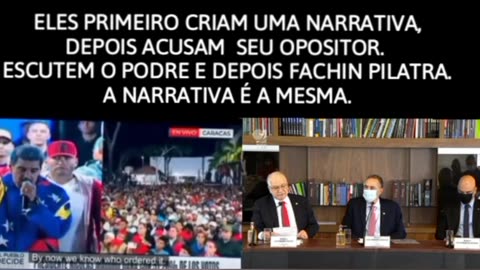 Eles primeiro criam uma narrativa, Depois acusam seu opositor. Escutem o podre e depois Fachin pilatra. A narrativa é a mesma.