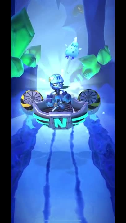 Frosty Nina Cortex Battle Run Gameplay - Crash Bandicoot: On The Run! (Level: Snow Go)