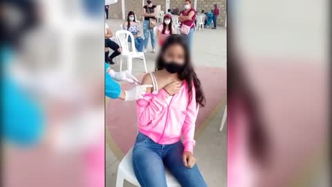 Niña que no le pusieron vacunas en Girón