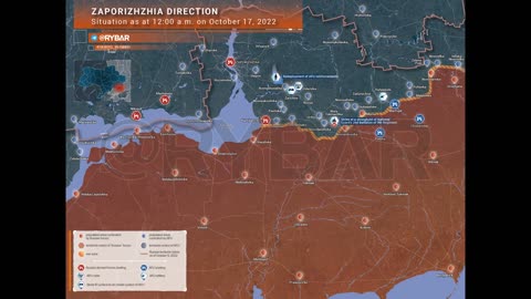 Situation in #Zaporozhye Direction at 12:00 on 17 Oct 2022