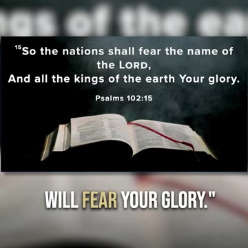 A FEAR OF THE LORD WILL USHER IN HIS GLORY