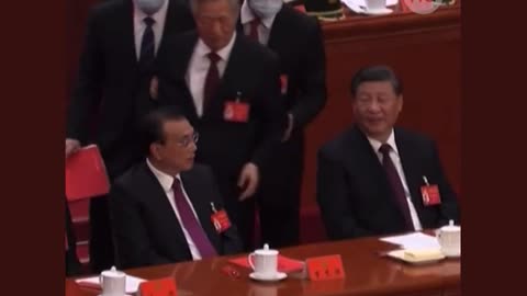 Former Chinese leader Hu Jintao unexpectedly escorted out of Party Congress.