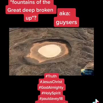 Are craters what God says are "fountains of the GREAT DEEP broken up" ?
