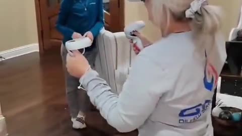 When my mom wears my play glasses