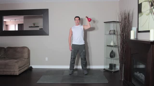 Arnold Press With Kettlebells