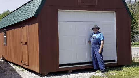 14x32 lofted portable Garage