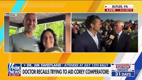 Doctor details chilling experience trying to aid Corey Comperatore at PA rally