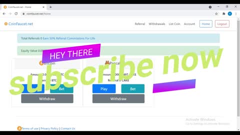 confaucet earn pancakeswap