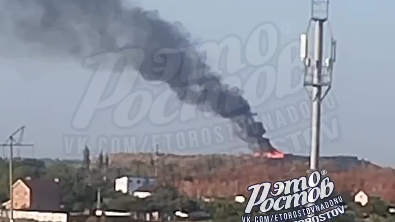 😅🔥 A landfill with waste also caught fire in Rostov region.