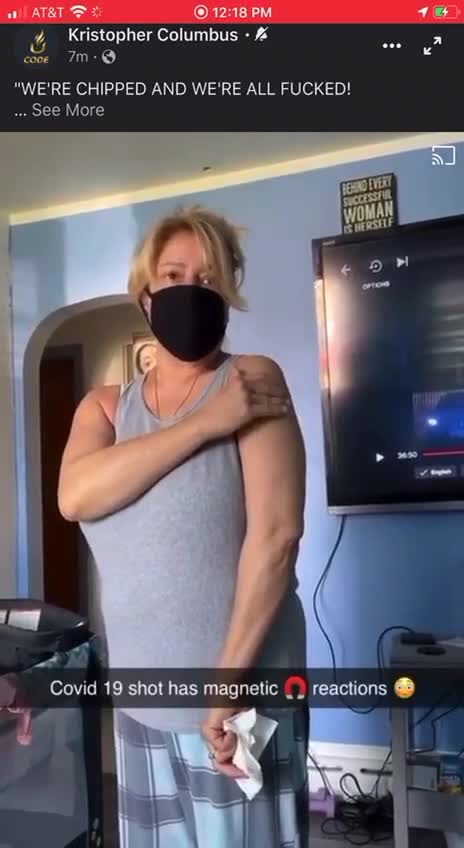 Magnet stuck on where the shot was given