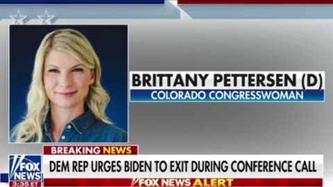 Dem Rep urges Biden to exit during conference call