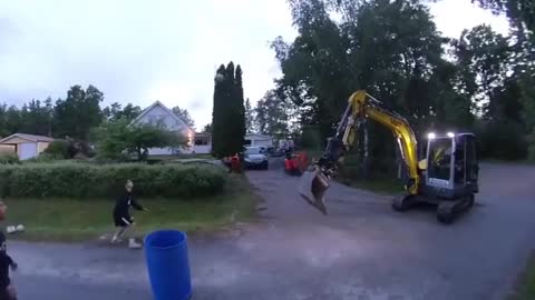 excavator football