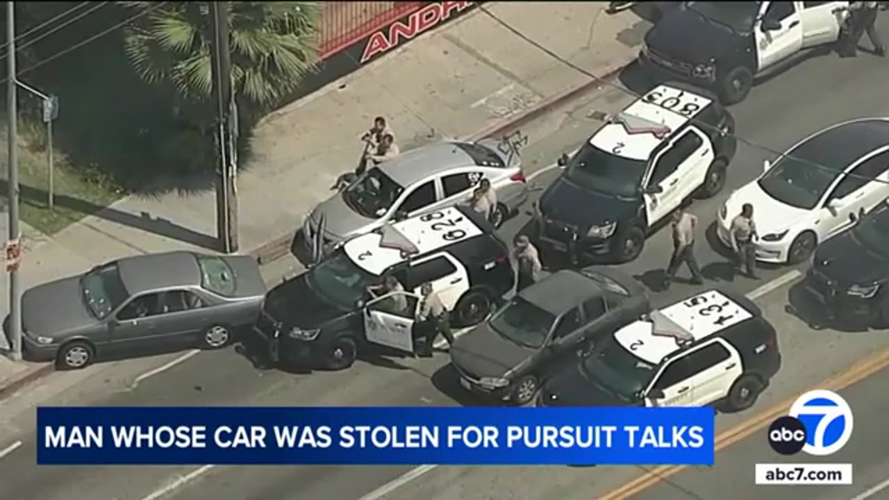 Victim in East LA carjacking that sparked wild chase speaks out