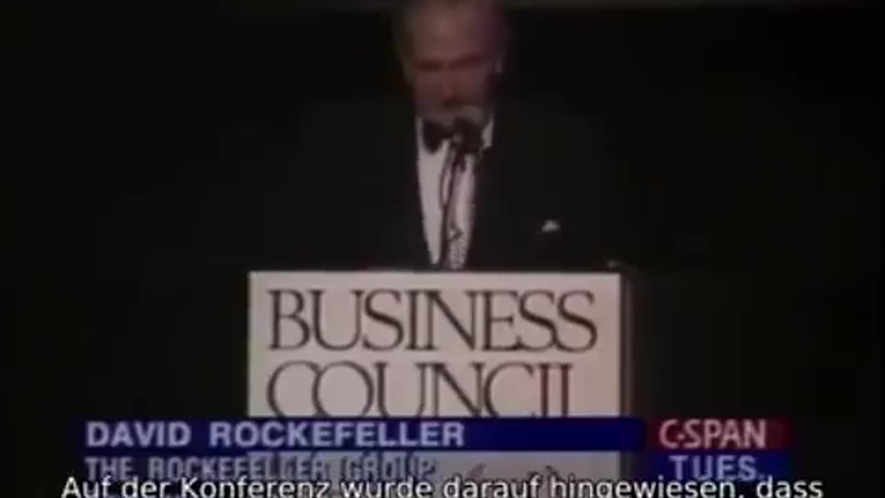 DISCURSO DE DESPOPULAÇÃO DE DAVID ROCKEFELLER DE 1994