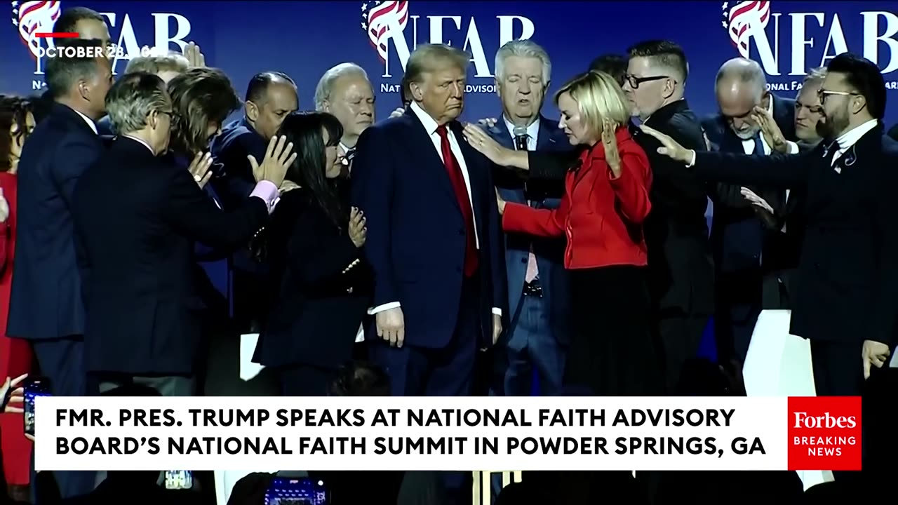 JUST IN- Faith-Based Leaders Place Hands On Trump And Pray For Him- 'You're A Chosen Vessel'